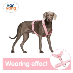 Heavy Duty Dog Harness - Heavy Duty Pet Harness for Large Dogs with Adjustable Straps, No-Pull Design & Reflective Strips - Durable Nylon Pet Harness for Outdoor Training, Walking & Running