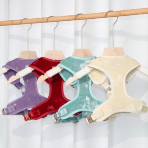 Velvet Dog Harness - Luxury Soft Anti-Pull 3D Lock for Large/Small Dogs, Breathable Skin-Friendly No Friction